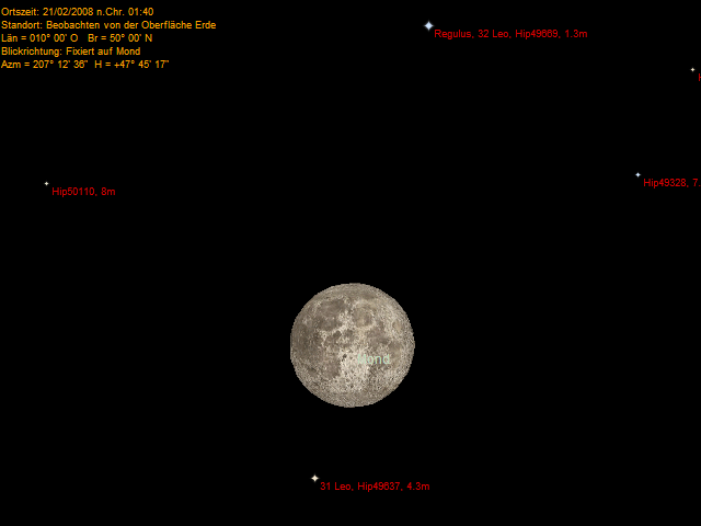 Ablauf der Mondfinsternis am 21.02.08  fr 50N/10E