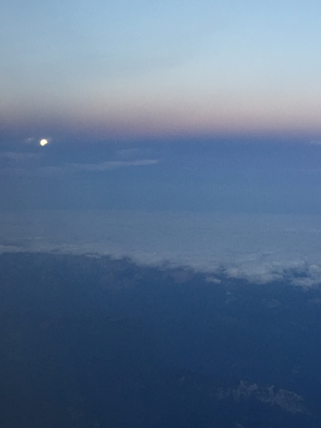 Mondfinsternis am 07.08.2017, aufgenommen aus einem Flugzeug